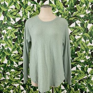 AEO Waffle Knit Long Sleeve Tee A036